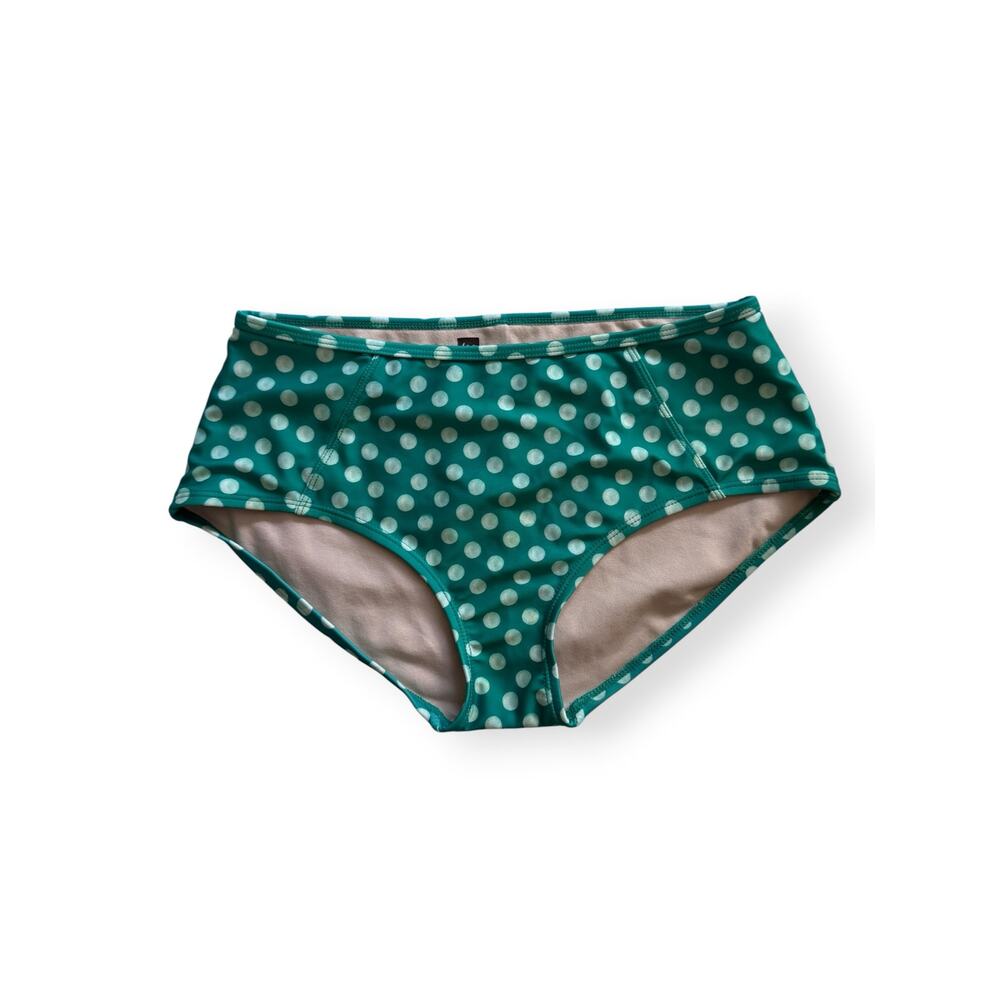 Tea Collection green polkadot swim bottoms